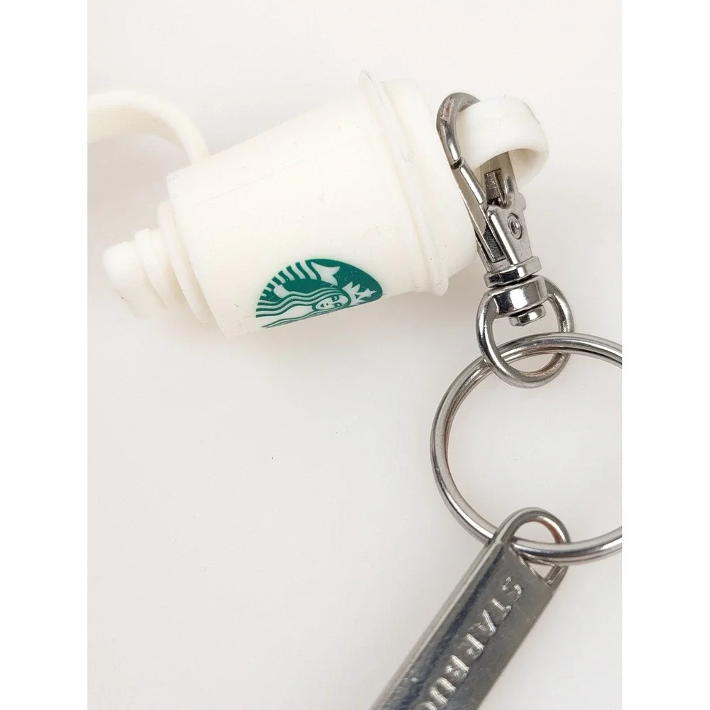 Starbucks Coffee Cup Keychain Miniature Drink Charm Souvenir Green Logo‎
